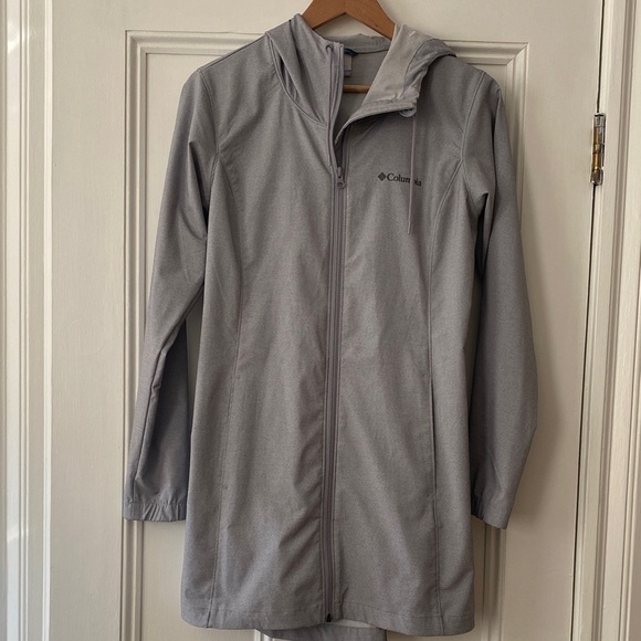 Columbia Light Gray Hooded Jacket - Picture 1 of 6